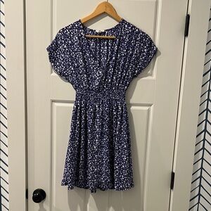Sienna Sky Blue and White Patterned Dress